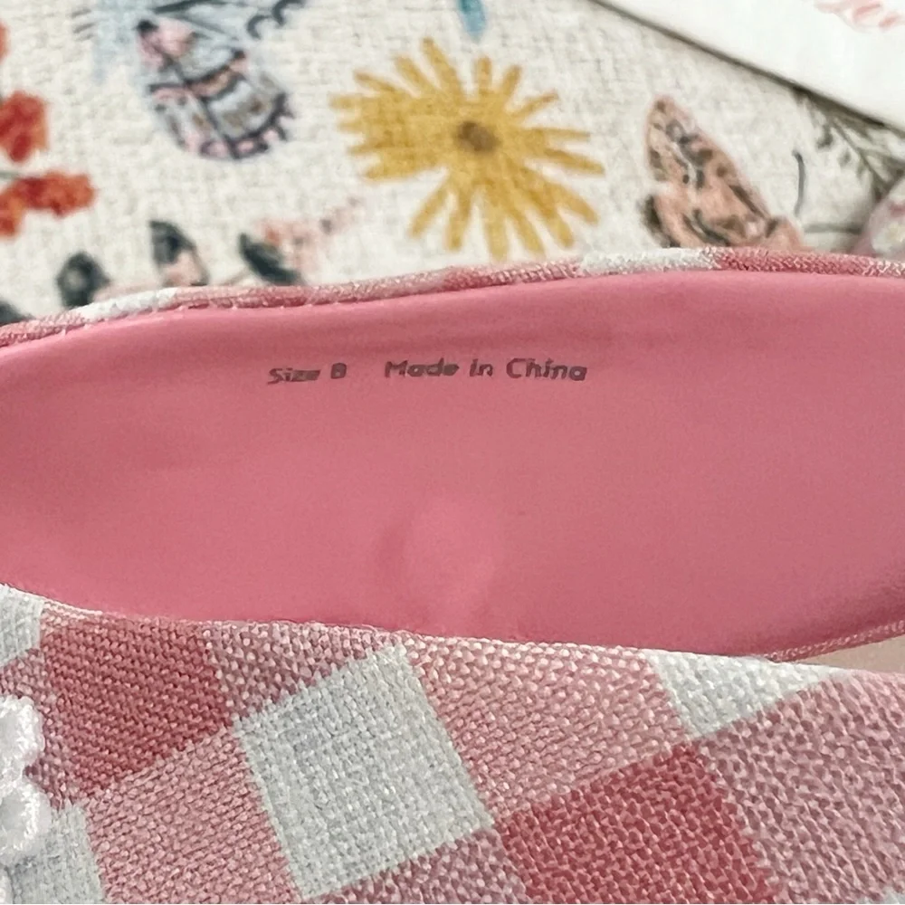 NWT For Love And Lemons X Dolce Vita Lilou Mule in Pink Chalk Gingham Mule - Picture 11 of 13